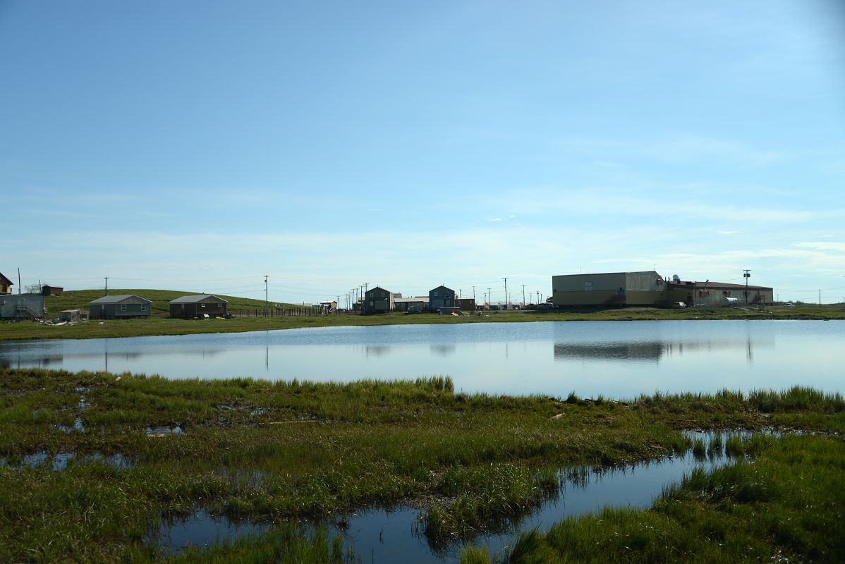 12D Buildings Across A Small Lake On Arctic Ocean Tuk Tour In Tuktoyaktuk Northwest Territories